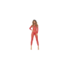 Bodystocking rouge ouvert à l'entrejambe 